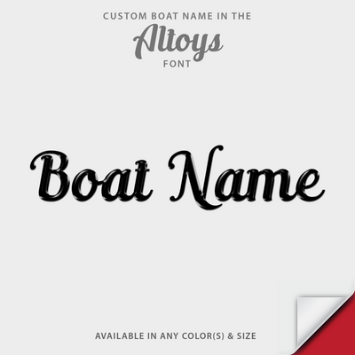 Altoys Domed Boat Name