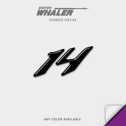 Boston Whaler Model Number Domed Boat Decal