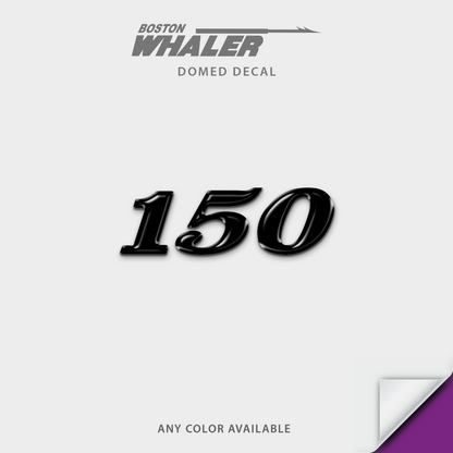 Boston Whaler Model Number Domed Boat Decal
