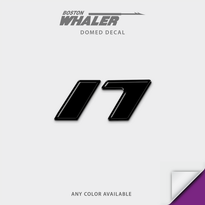 Boston Whaler Model Number Domed Boat Decal