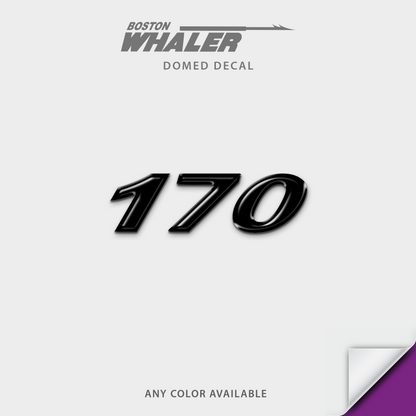 Boston Whaler Model Number Domed Boat Decal