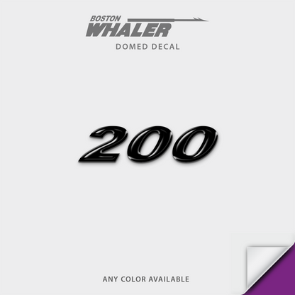 Boston Whaler Model Number Domed Boat Decal