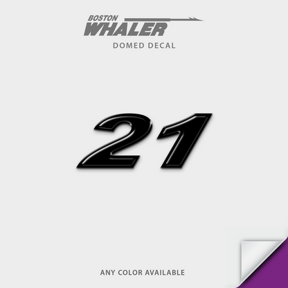 Boston Whaler Model Number Domed Boat Decal