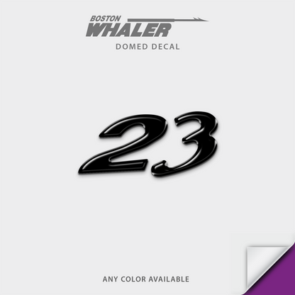 Boston Whaler Model Number Domed Boat Decal