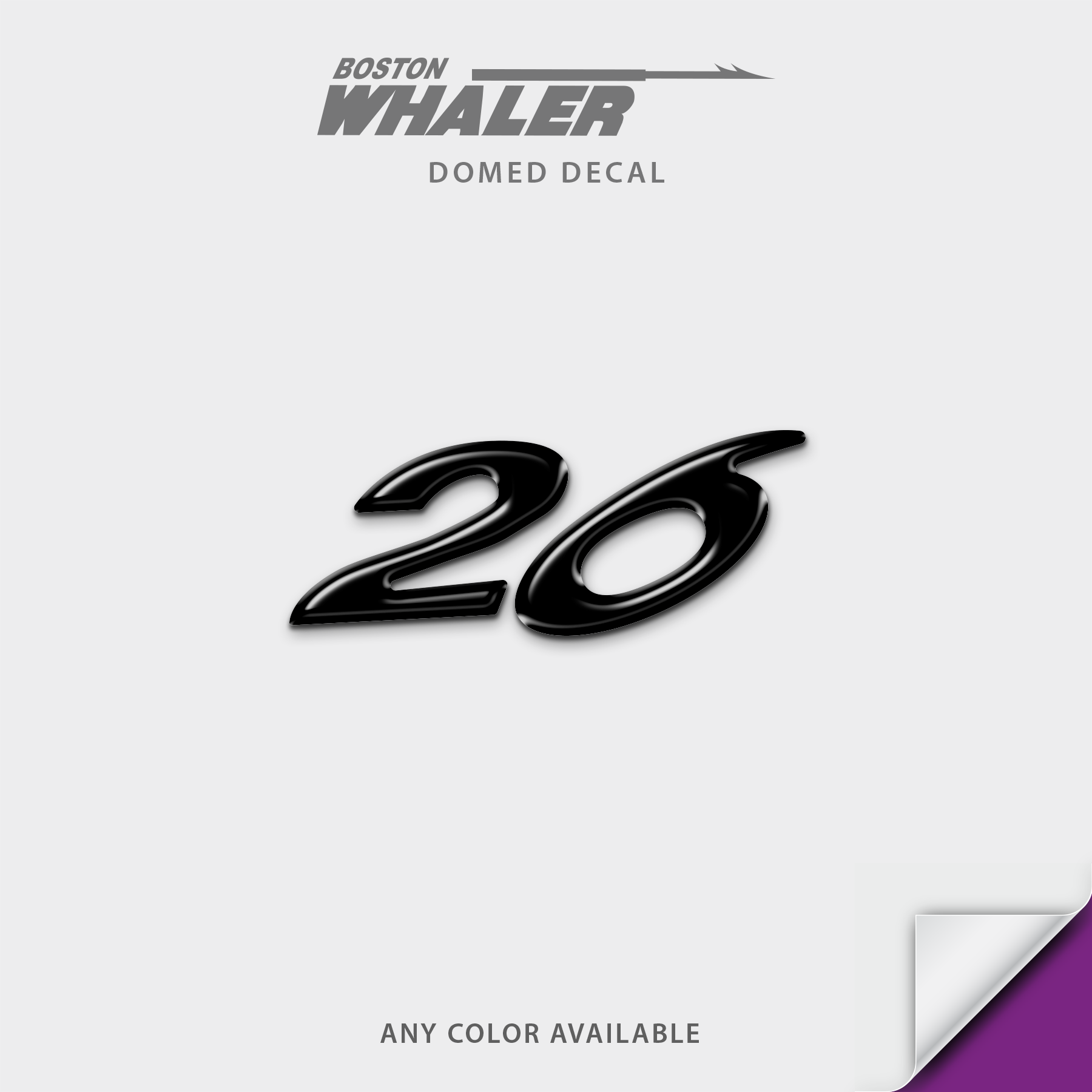 Boston Whaler Model Number Domed Boat Decal