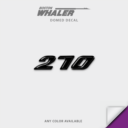 Boston Whaler Model Number Domed Boat Decal