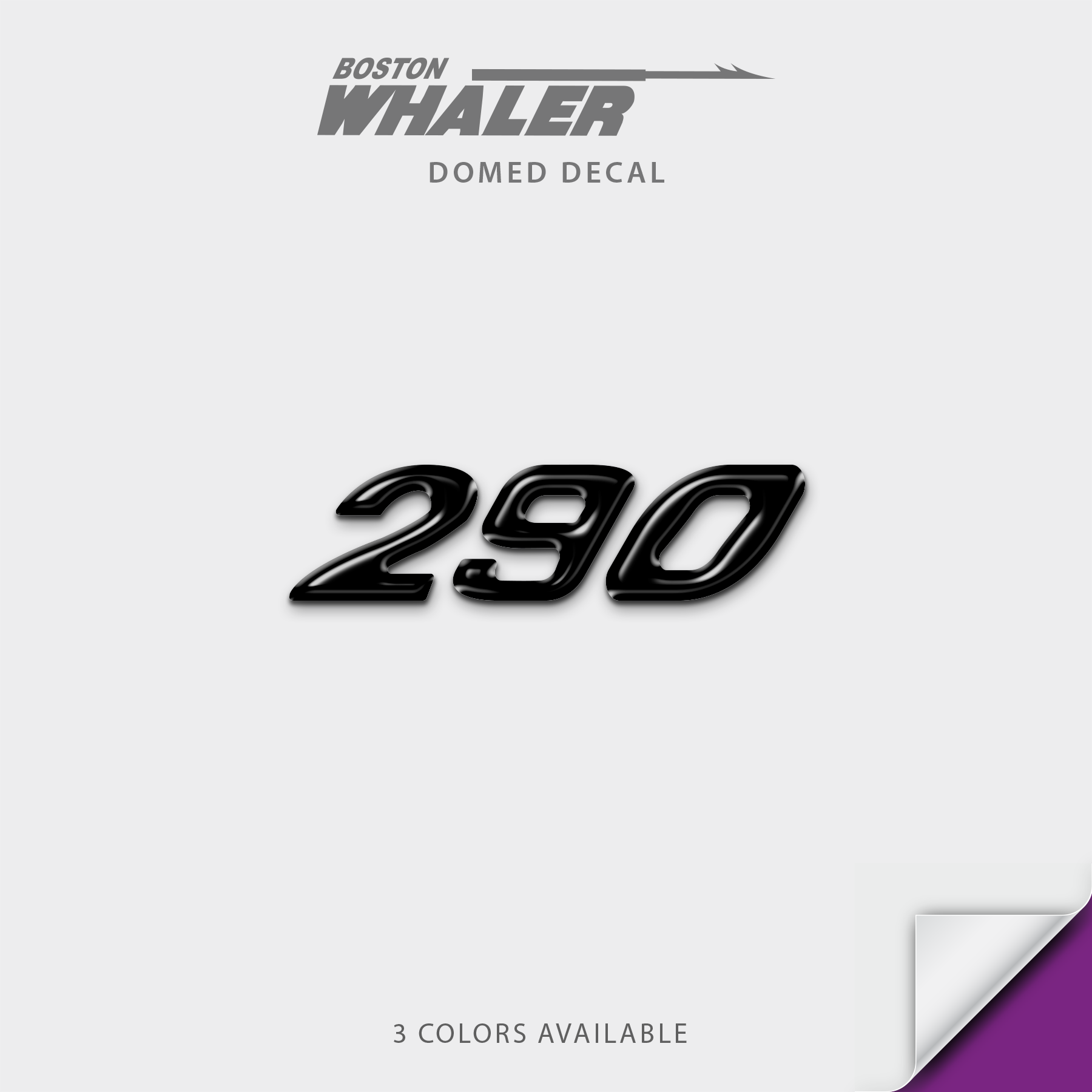 Boston Whaler Model Number Domed Boat Decal