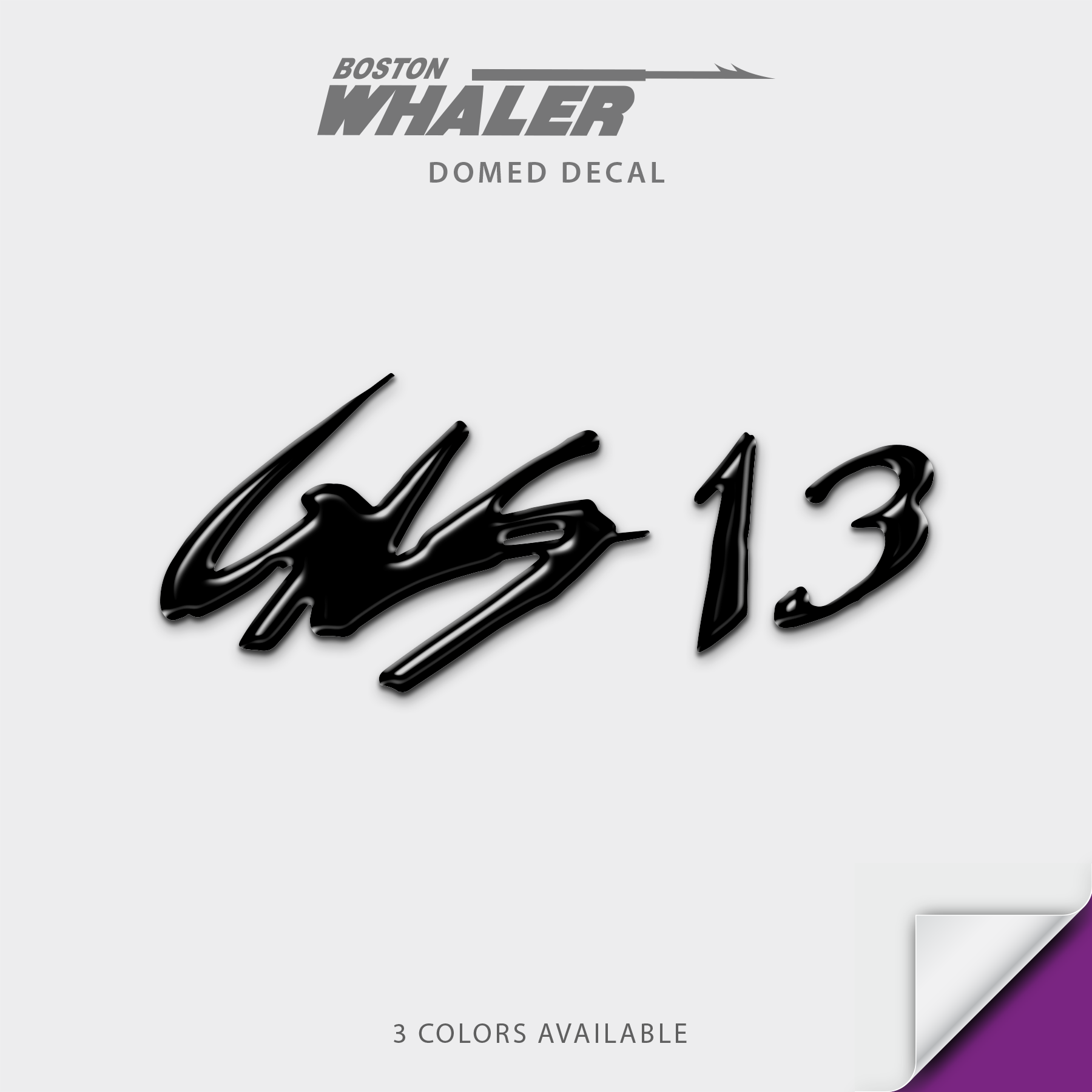 Boston Whaler Model Number Domed Boat Decal