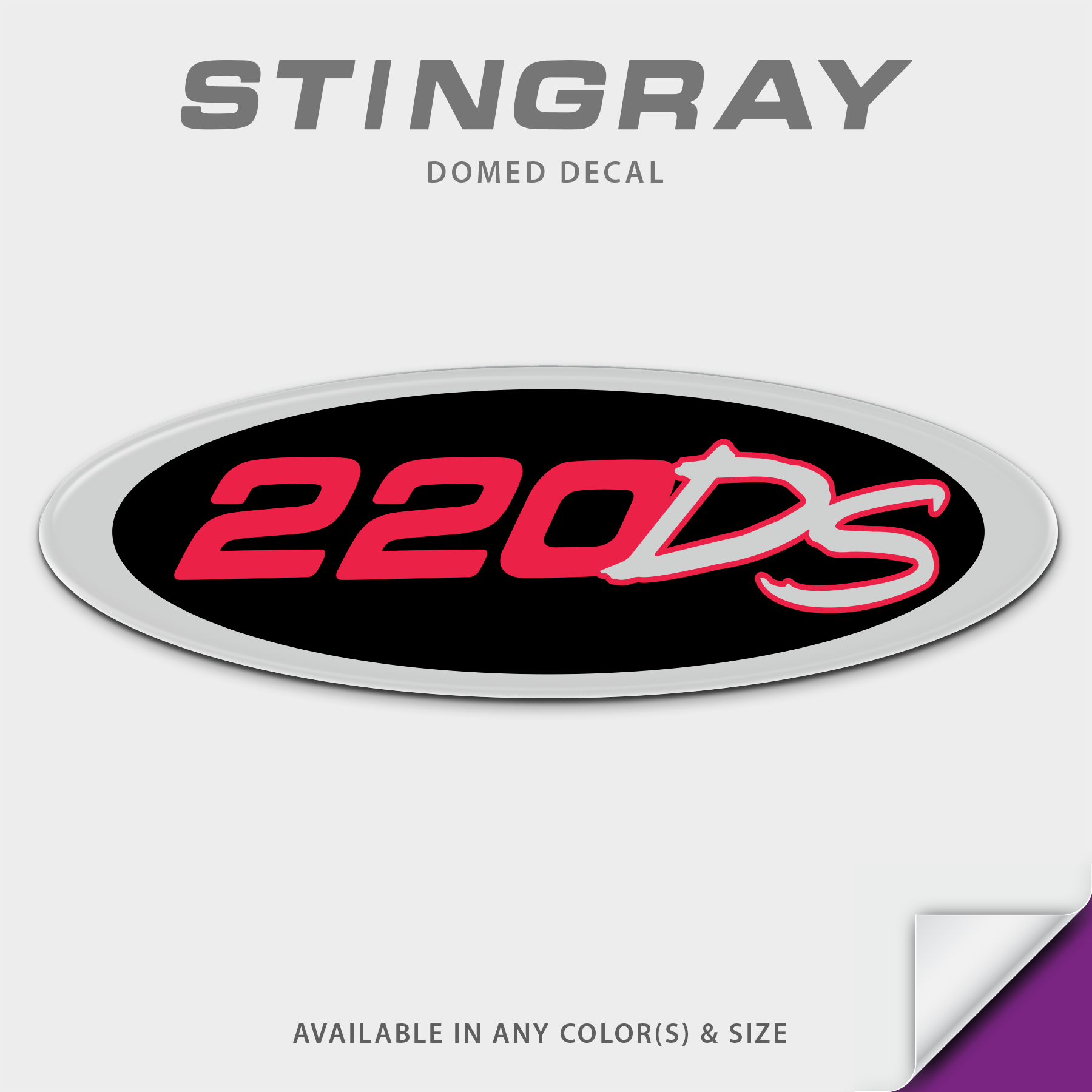 Stingray Boats Model DS/LX Domed Boat Decal