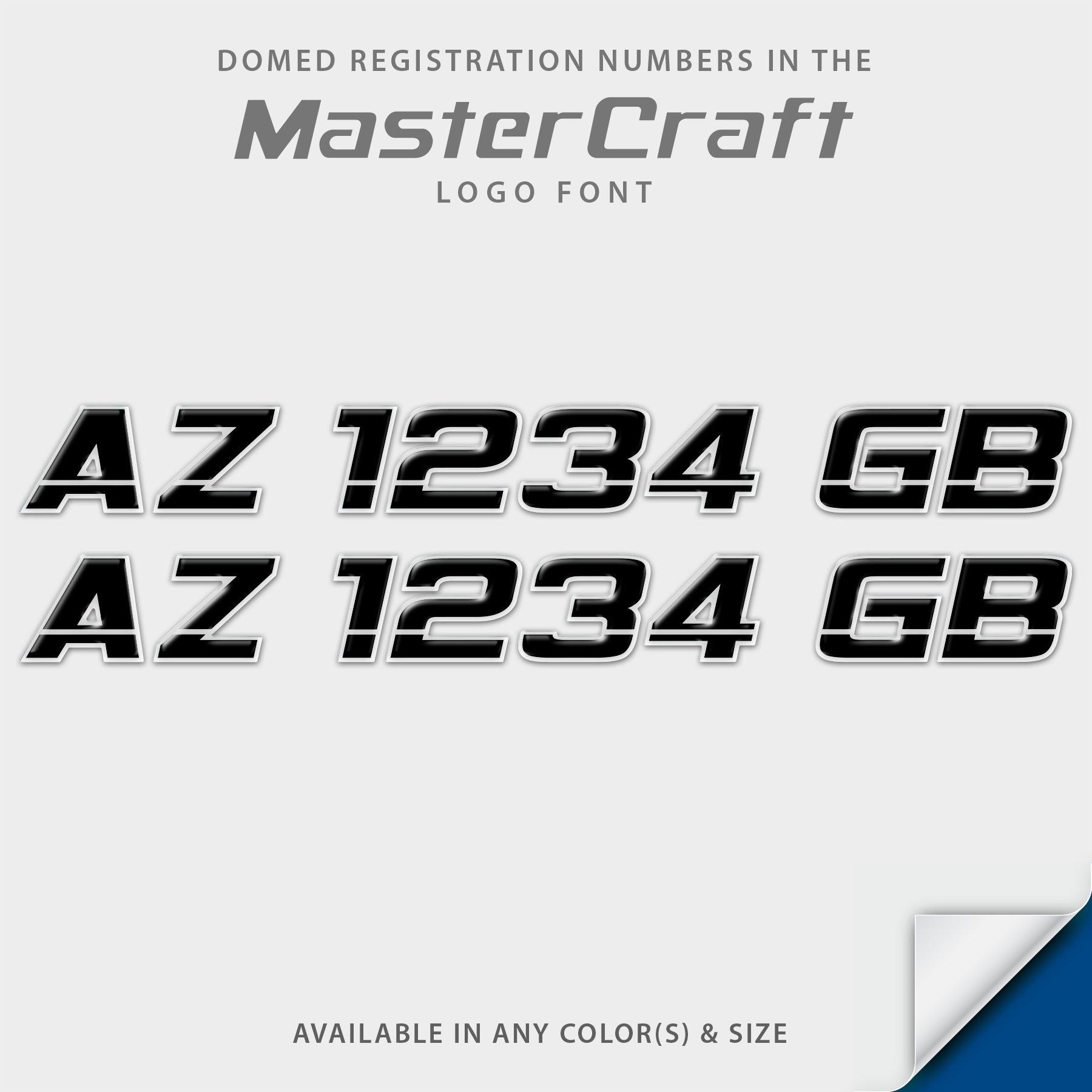 1987-1993 MasterCraft with Line Domed Registration