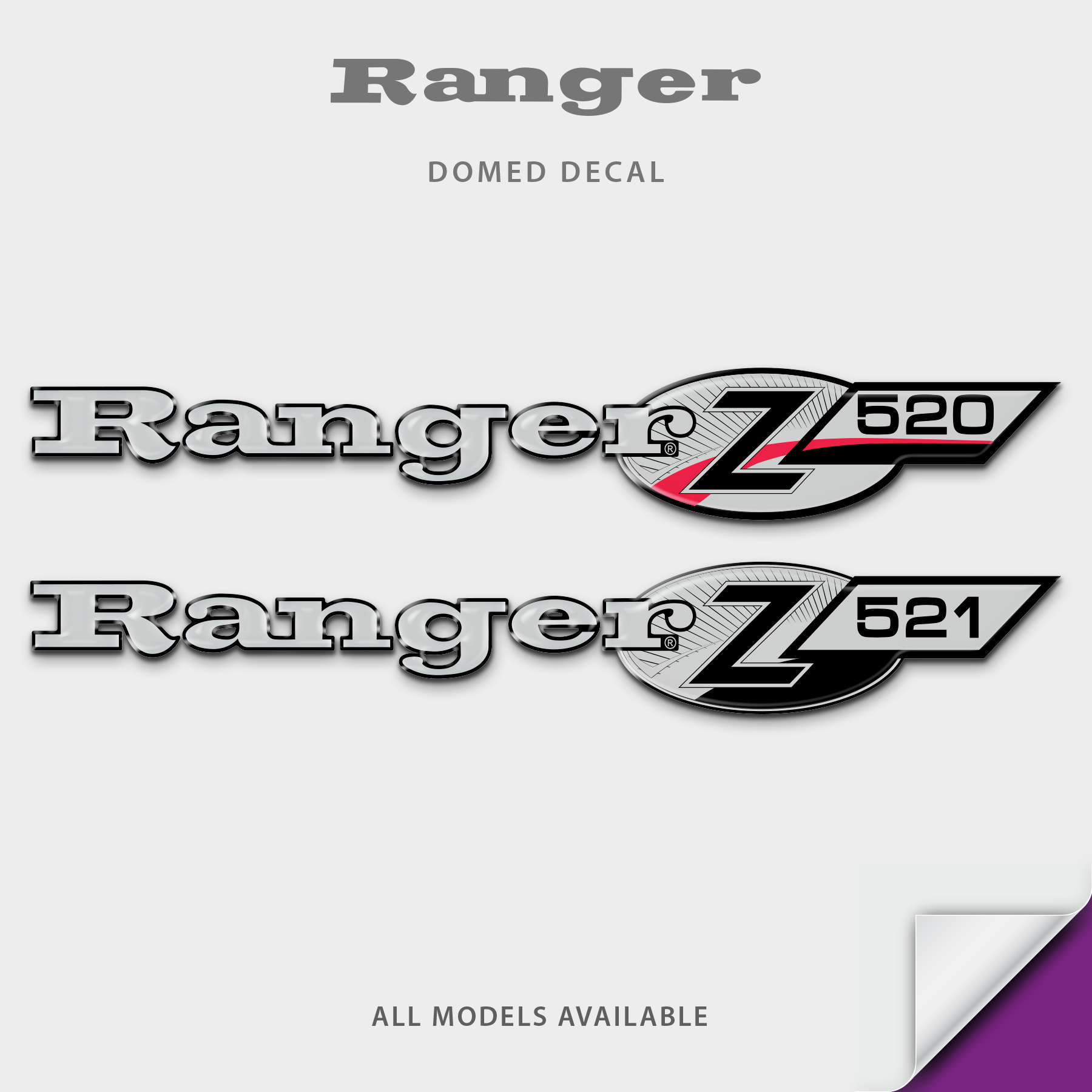 2009-2012 Ranger Z Series Domed Boat Decal