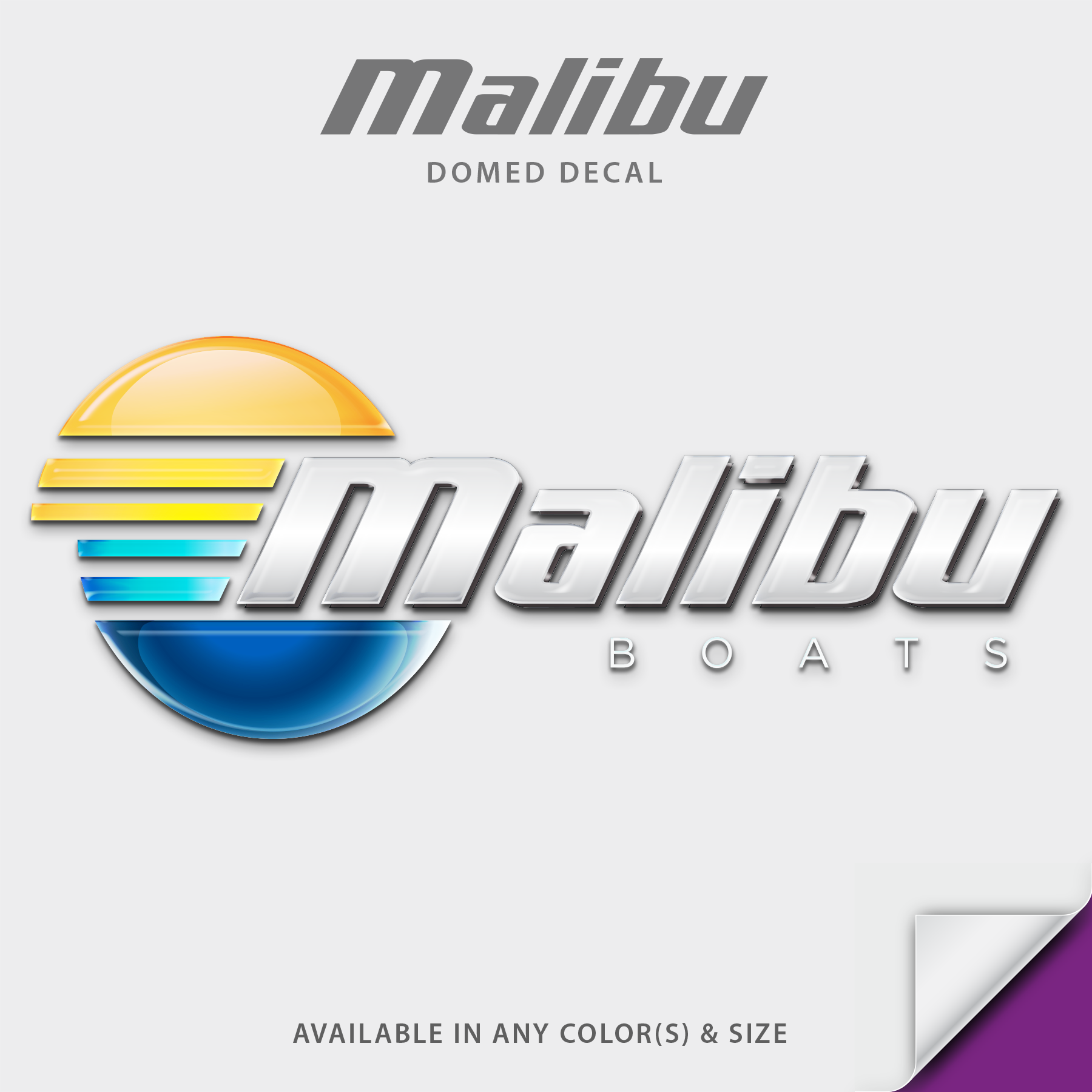Malibu Boats Domed Accessory Decal v2