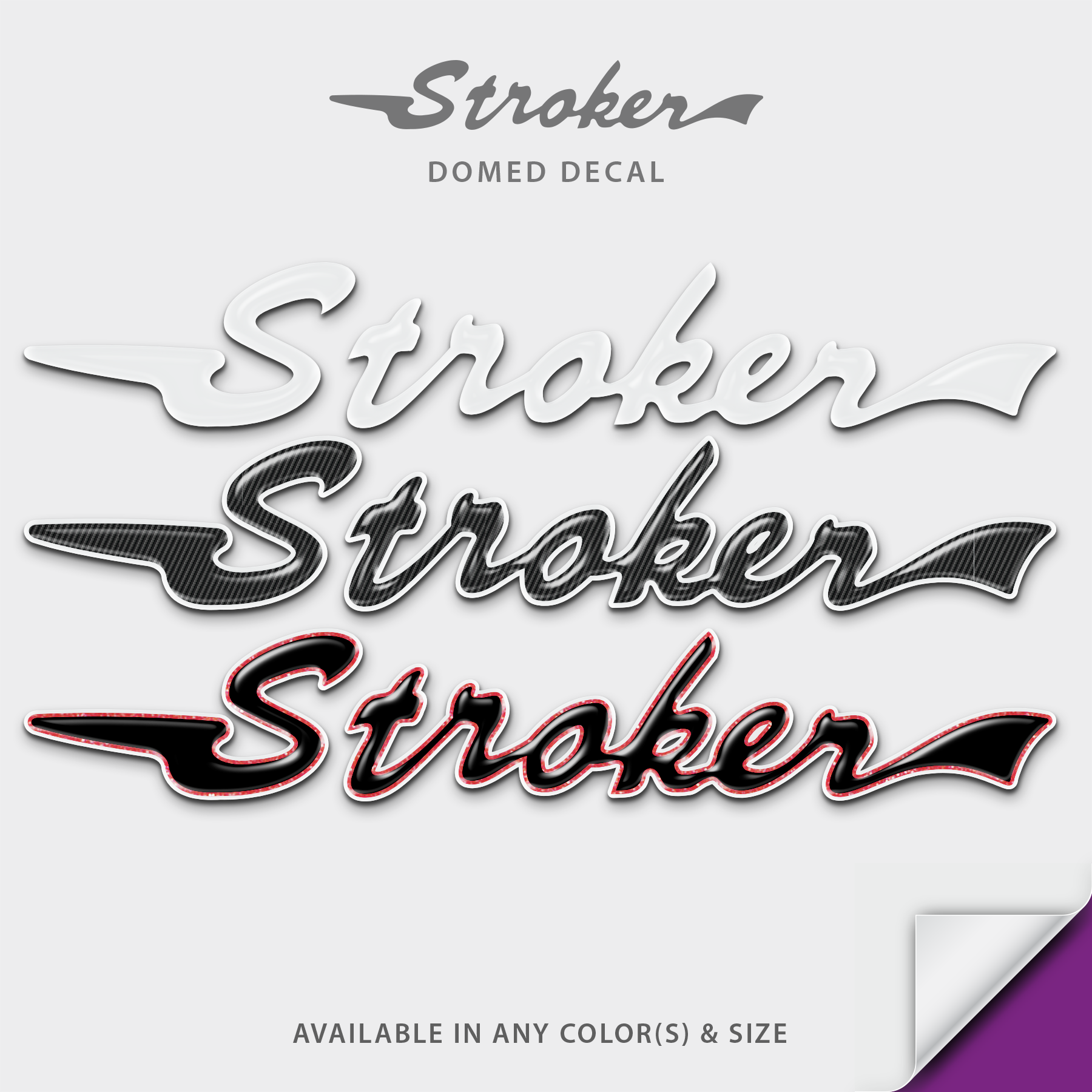 Stroker Domed Boat Decal