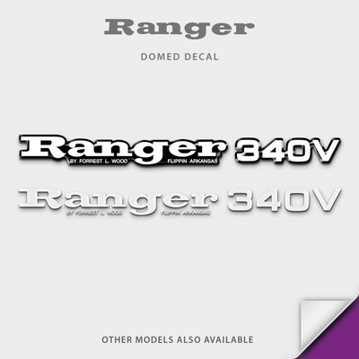 1986-1996 Ranger Boat Model Domed Decal, any number