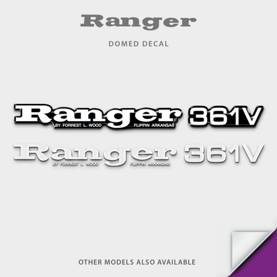 1986-1996 Ranger Boat Model Domed Decal, any number