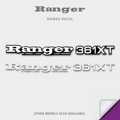 1986-1996 Ranger Boat Model Domed Decal, any number