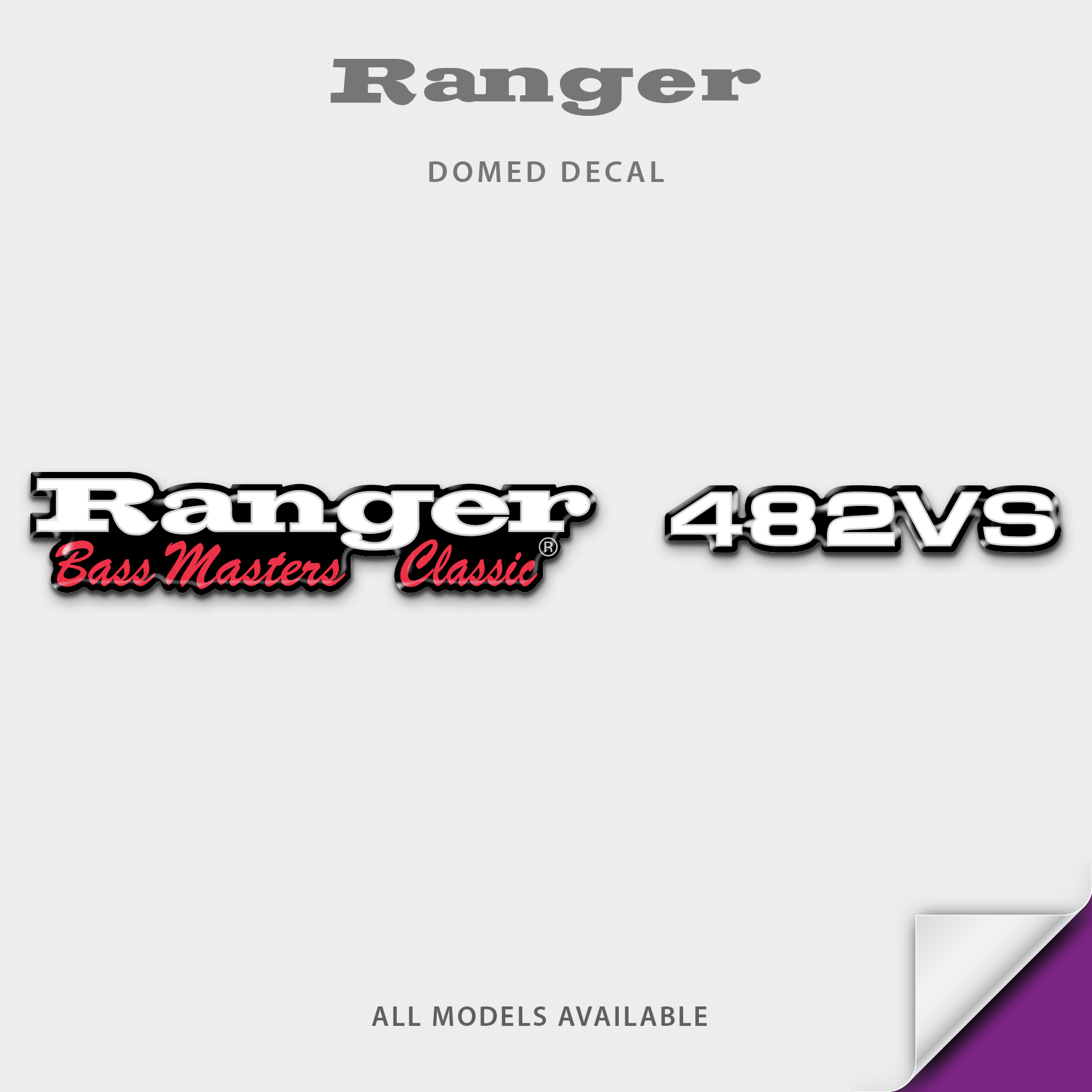 Ranger 482VS Bass Masters Classic Domed Boat Decal