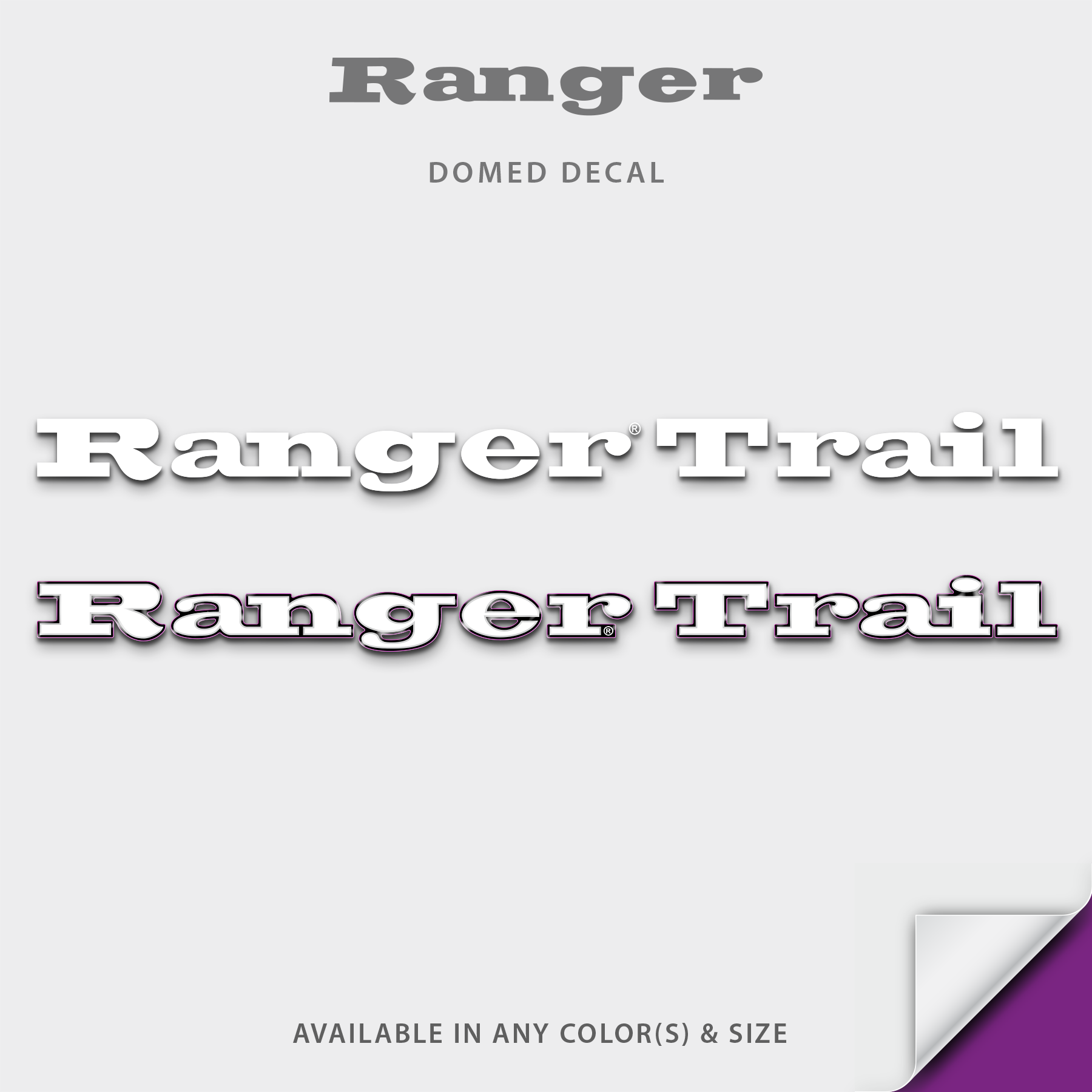 Ranger Trail Domed Trailer Decal