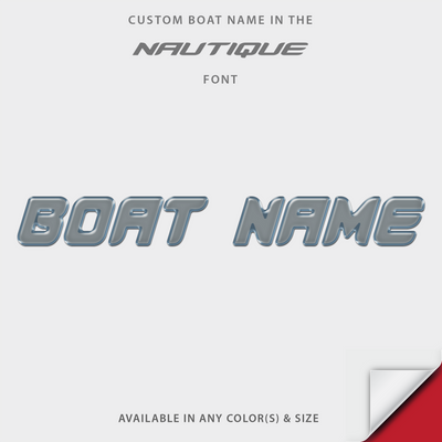 2015-2026 Nautique Domed Boat Name, Illusion Frost Matched Colors