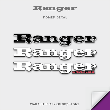 Ranger Boats RANGER Domed Boat Decal