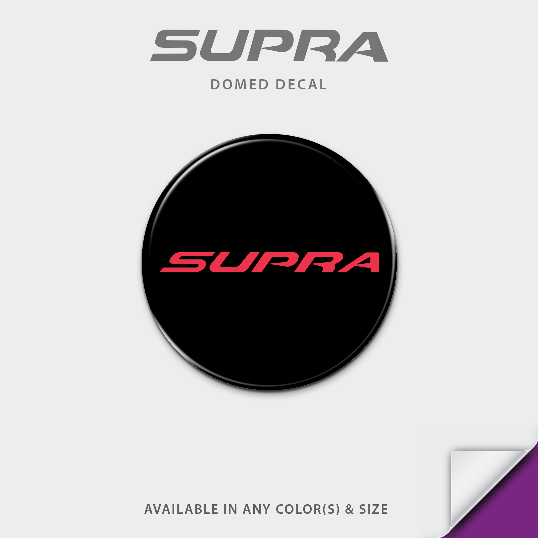 Supra Boats Domed Wheel Decal