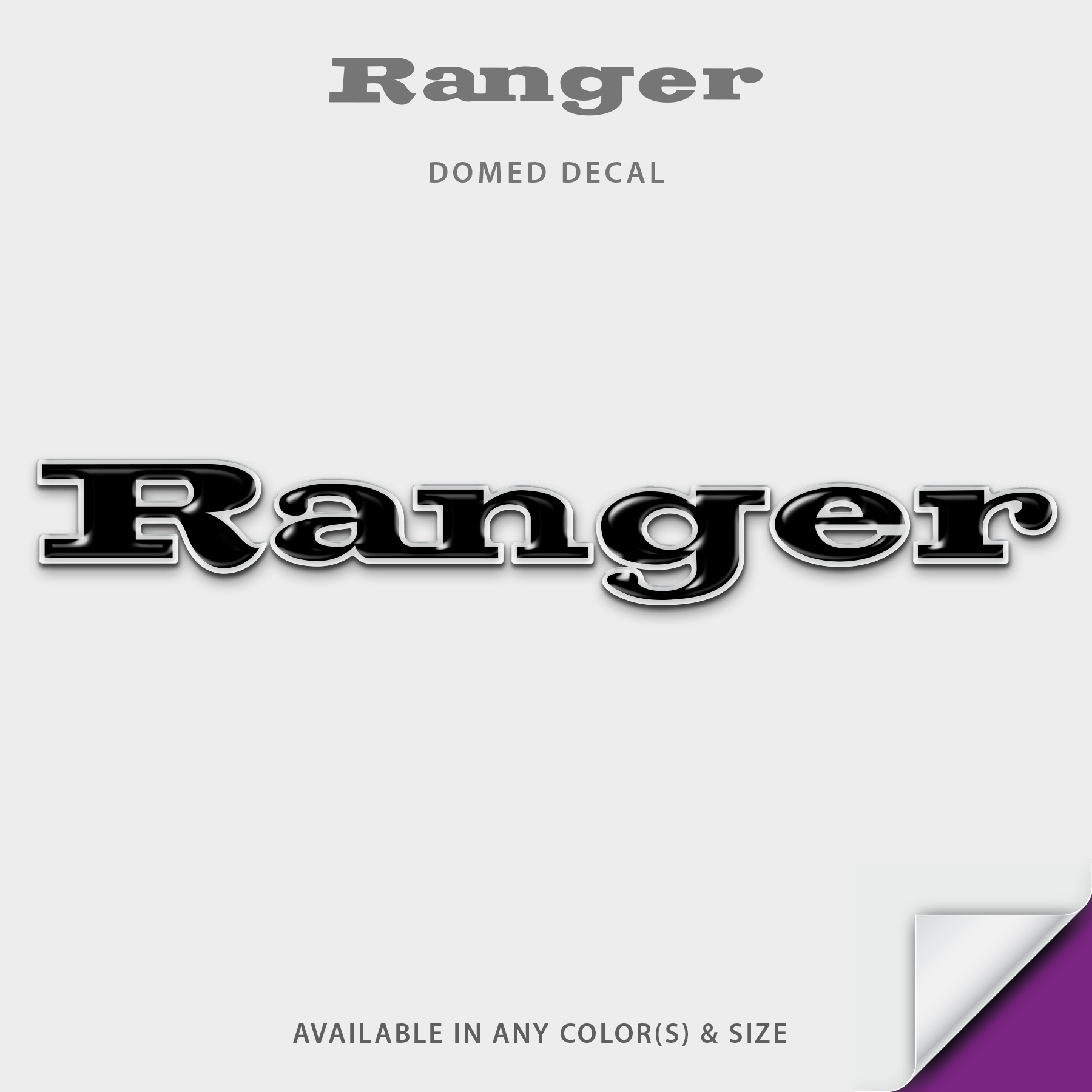 Ranger Bay Domed Boat Decal