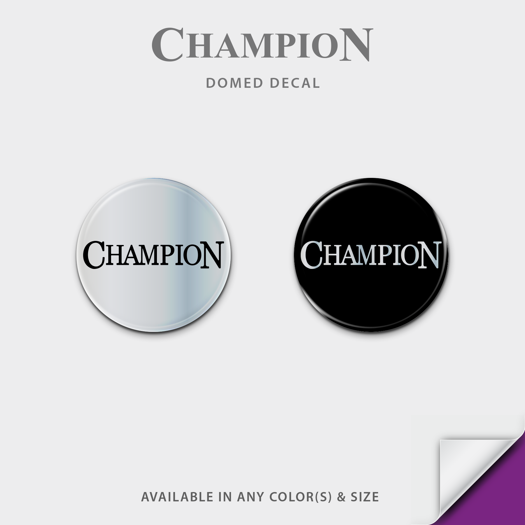 Champion Boats Domed Wheel Decal
