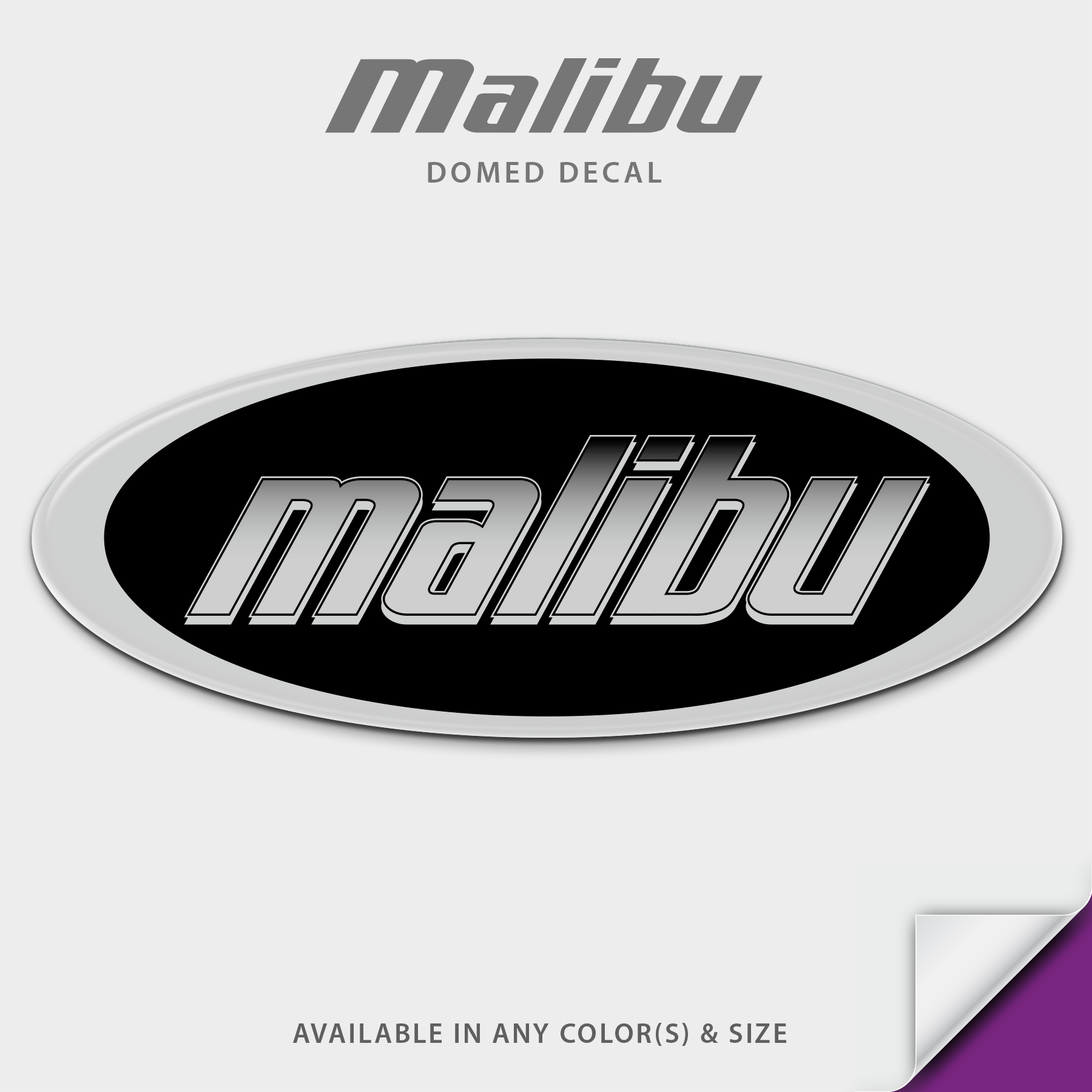 1999 Malibu Oval Domed Seat Decal