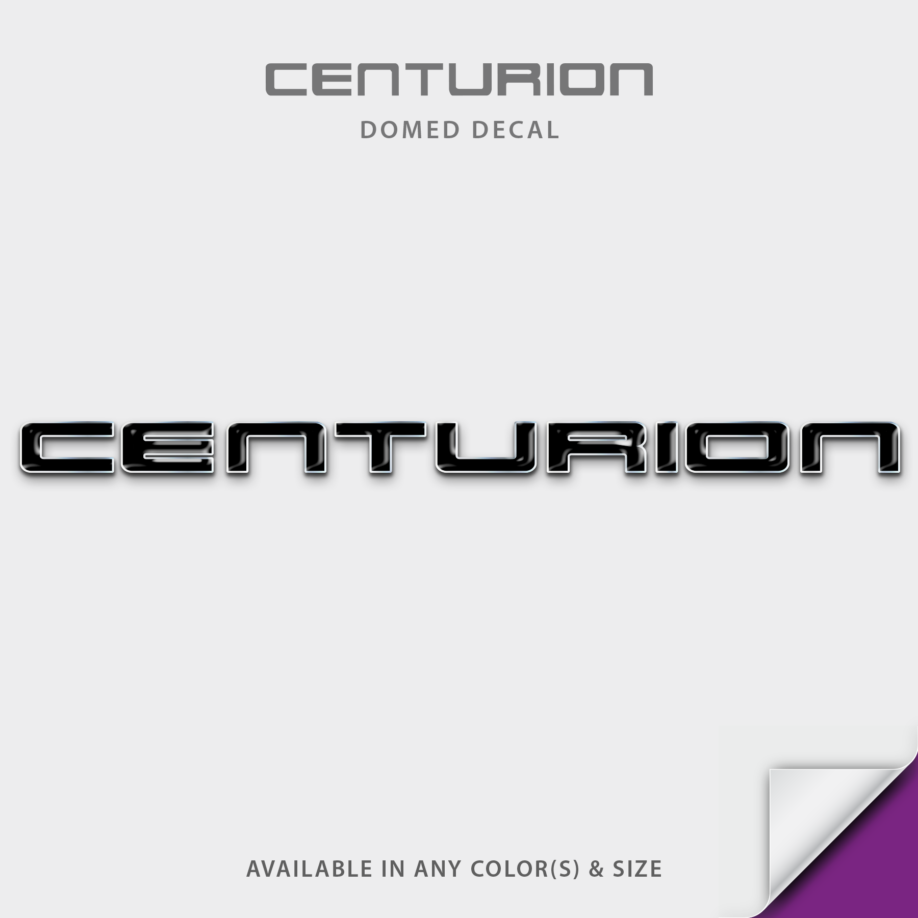 Centurion Domed Boat Decal