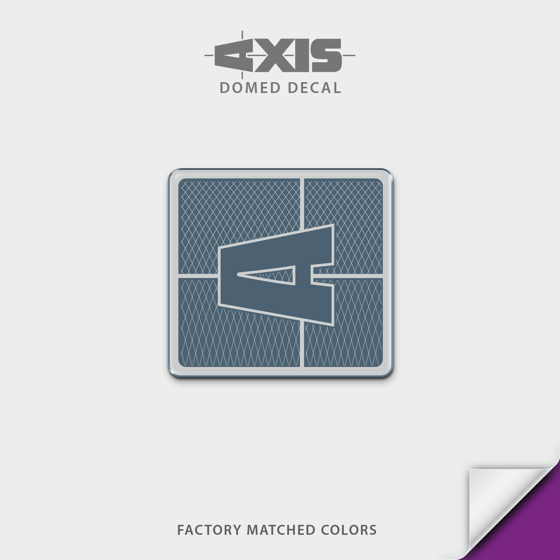 Axis Square Domed Decal