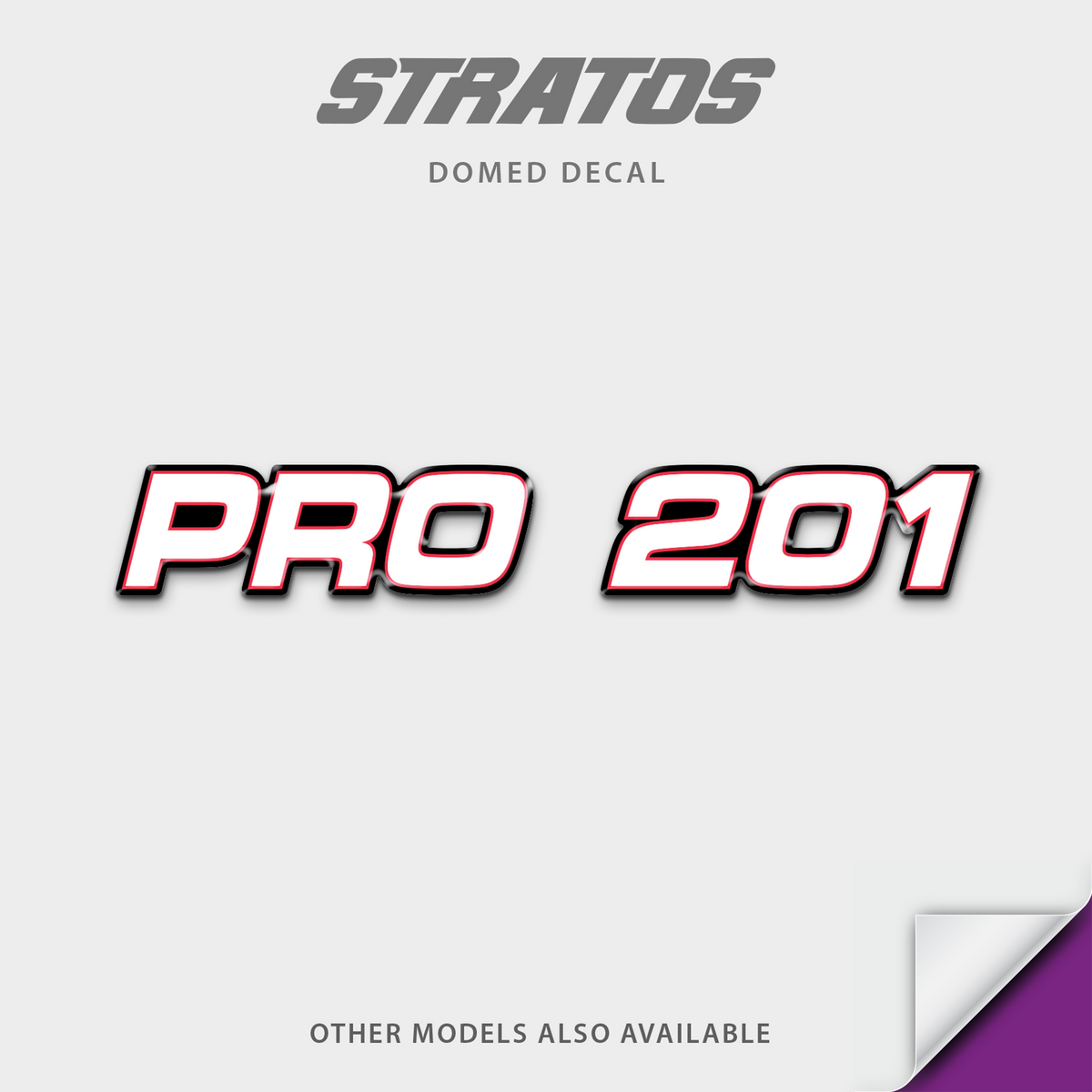 1990-1998 Stratos Boat Model Domed Decal, any number