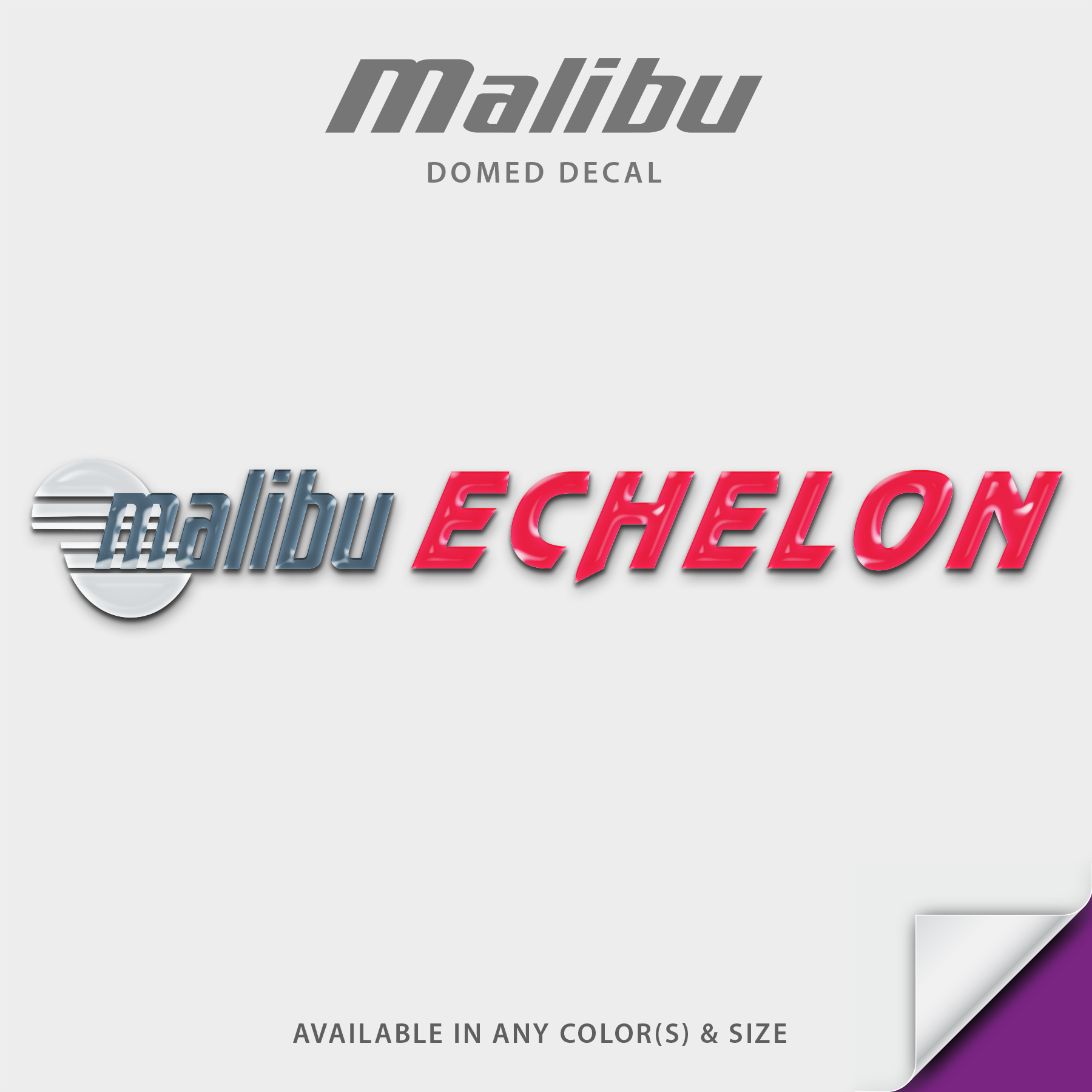 1994 Malibu Echelon Domed Boat Decal