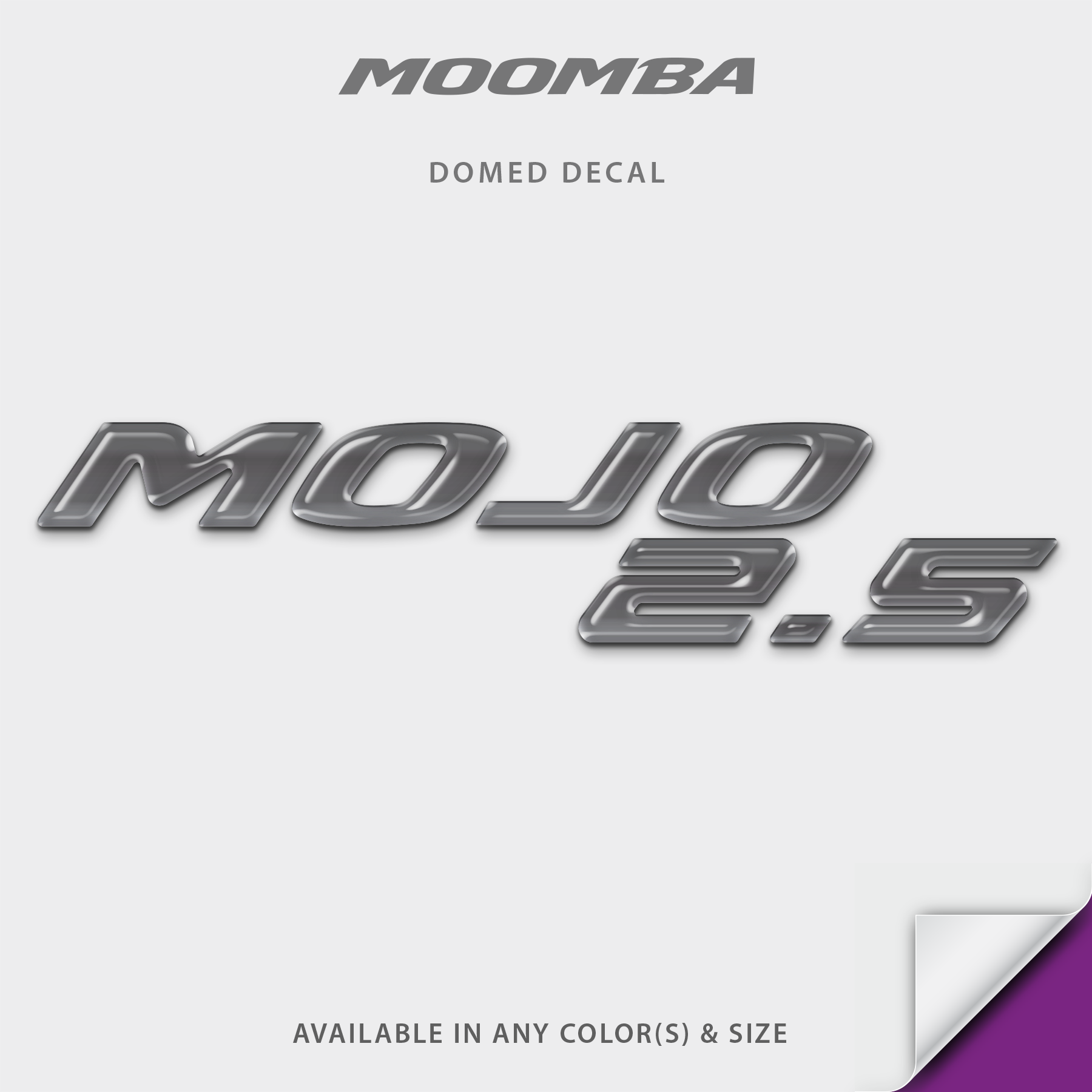 Moomba Mojo or Mojo 2.5 Domed Boat Decal