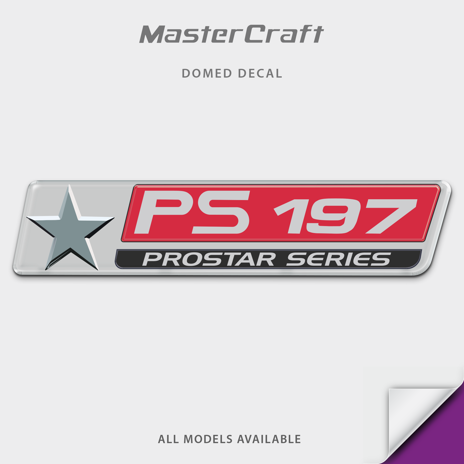 MasterCraft PS197 Model Designator Domed Boat Decal