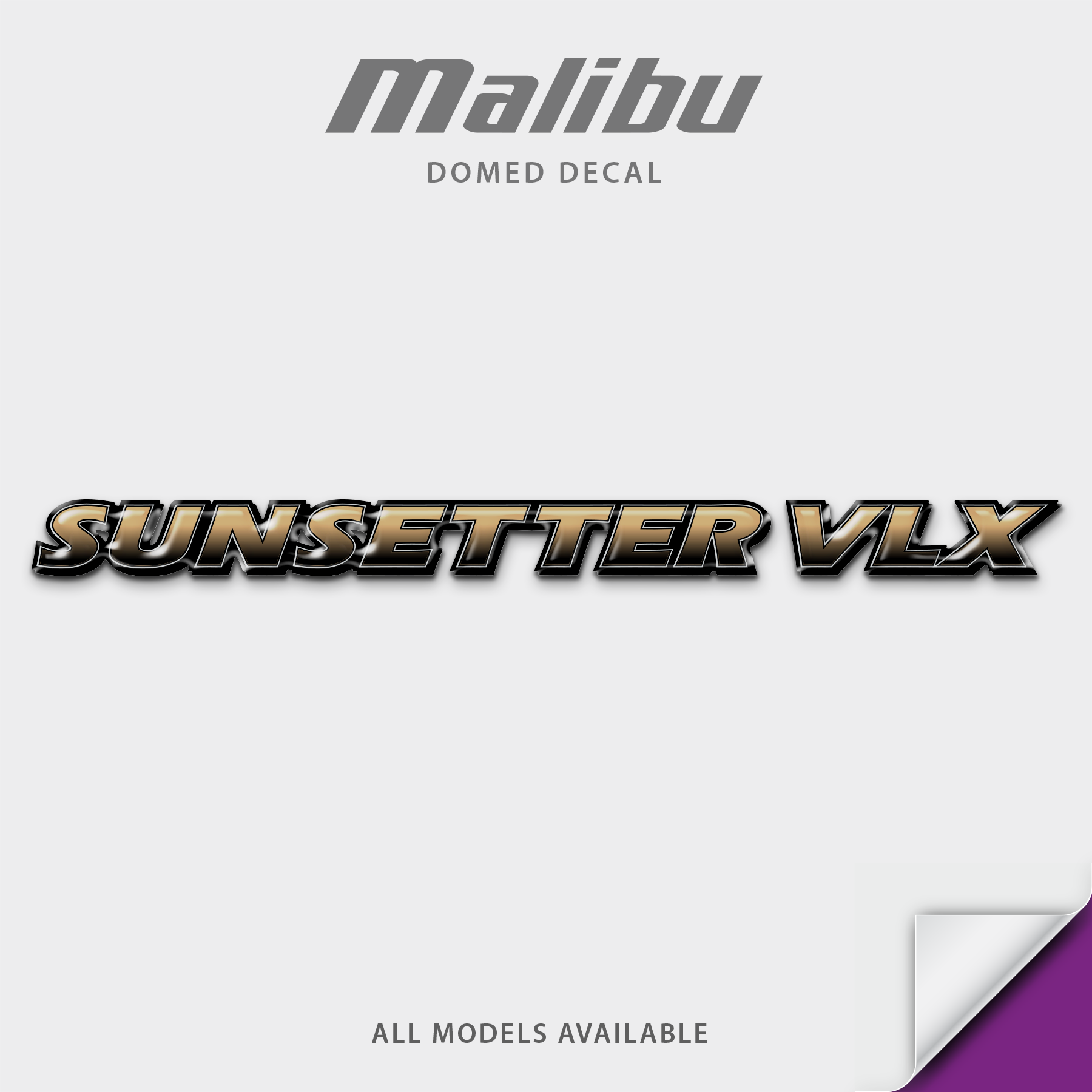 1996-1999 Malibu Sunsetter Domed Boat Decal