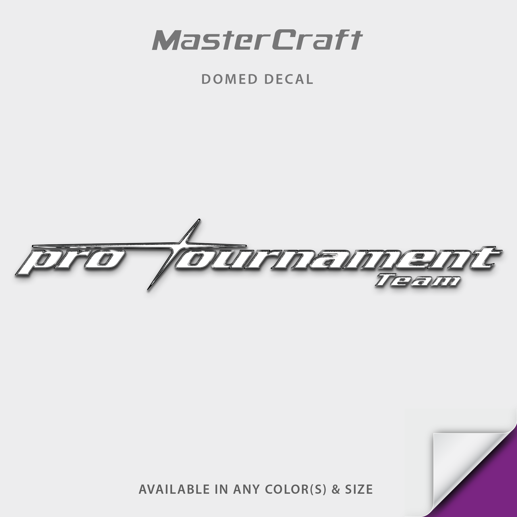 2005 Mastercraft Pro Tournament Team Domed Boat Decal