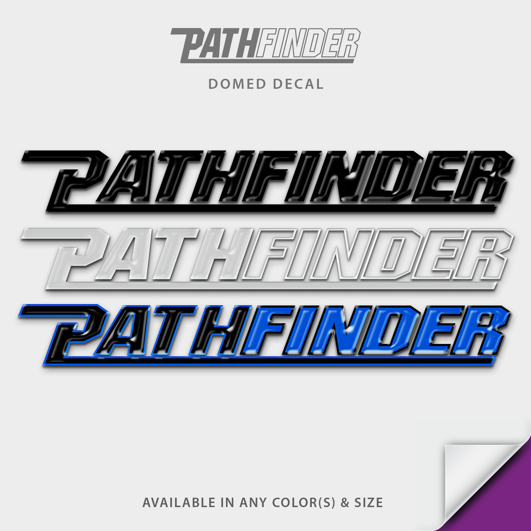 Pathfinder Domed Boat Decal