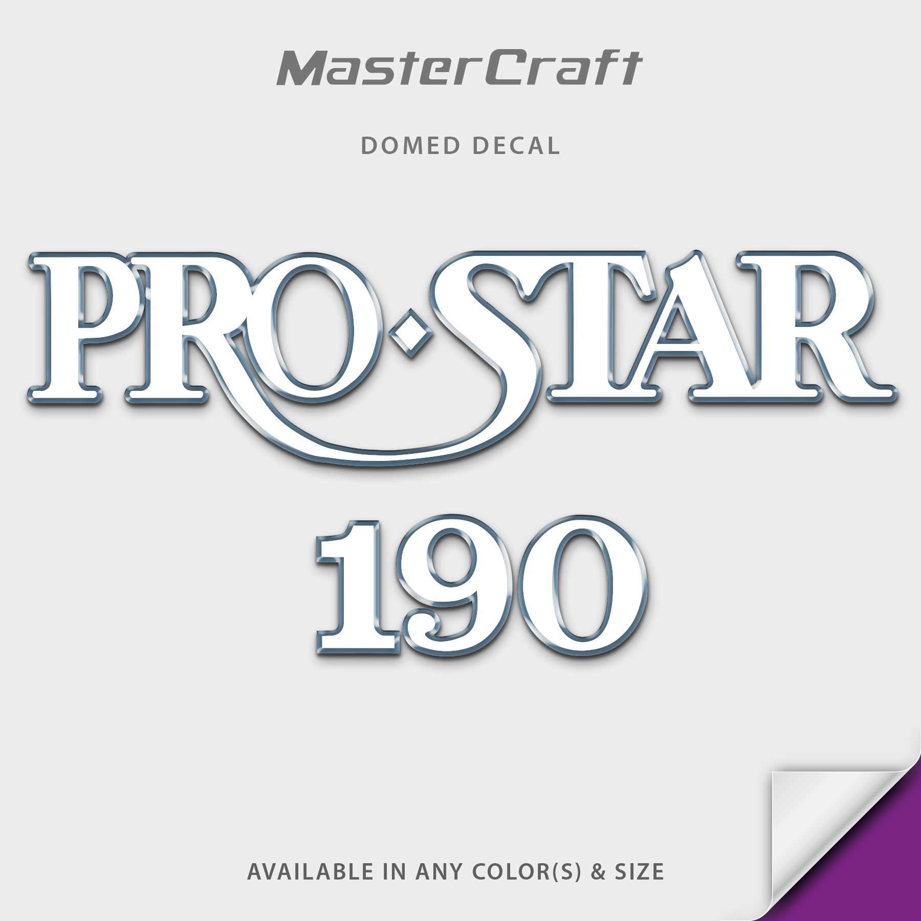 1987 MasterCraft Prostar 190 Domed Boat Decal