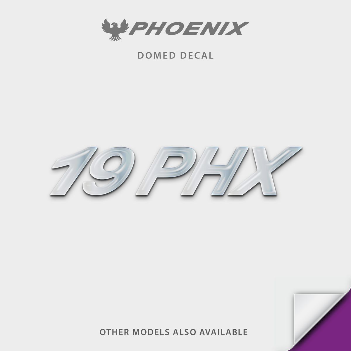 Phoenix Boat Model Domed Solid Color Decal, any number