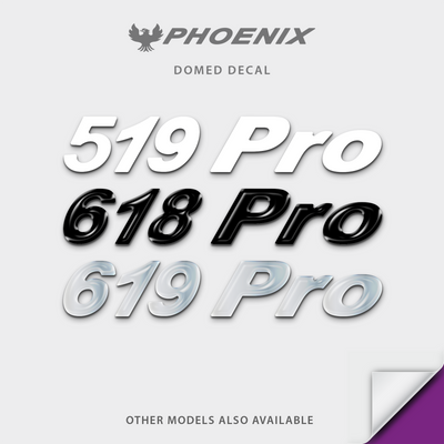 Phoenix Boat Model Domed Solid Color Decal, any number