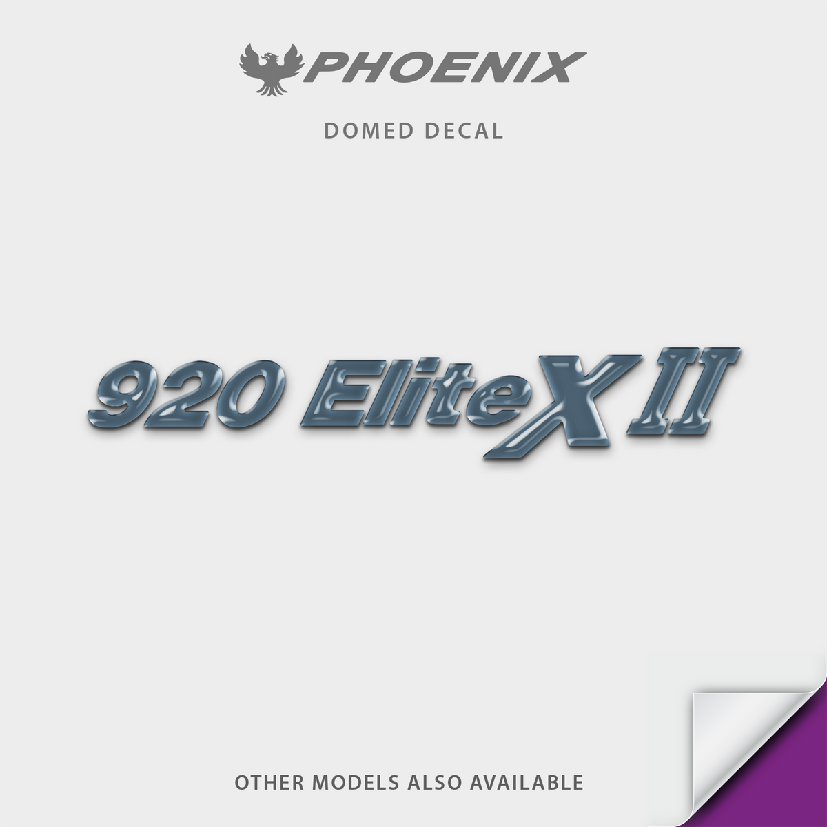 Phoenix Boat Model Domed Solid Color Decal, any number