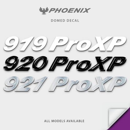 Phoenix Boats Model Number Domed Boat Decal, Any Solid Color