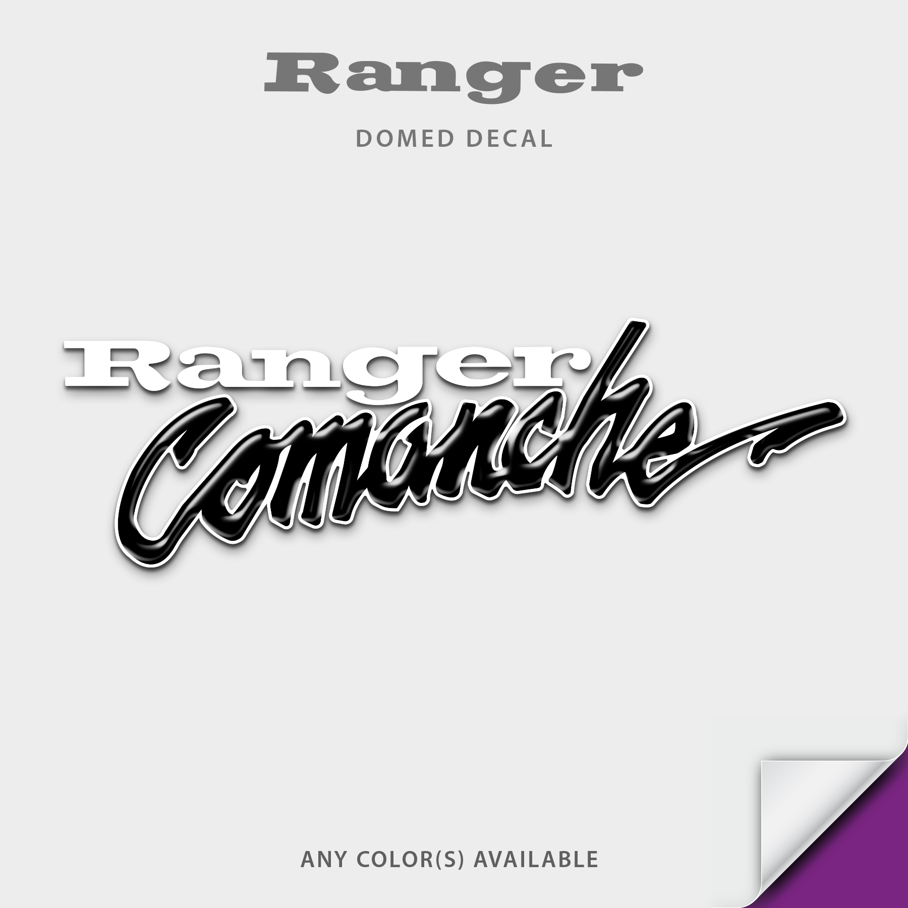 Ranger Comanche Windshield Decal