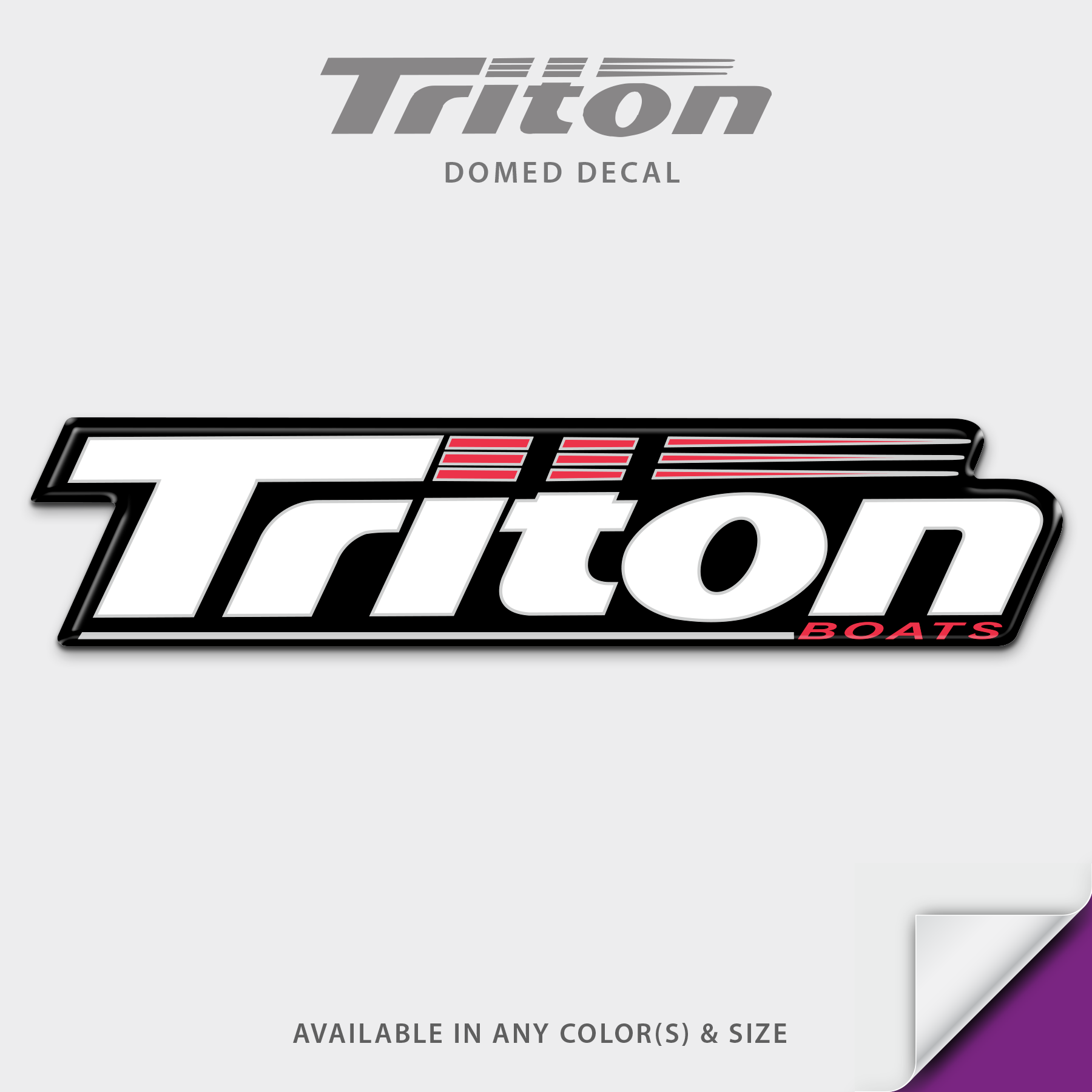 Triton Boats Domed Pedastal Seat Decal