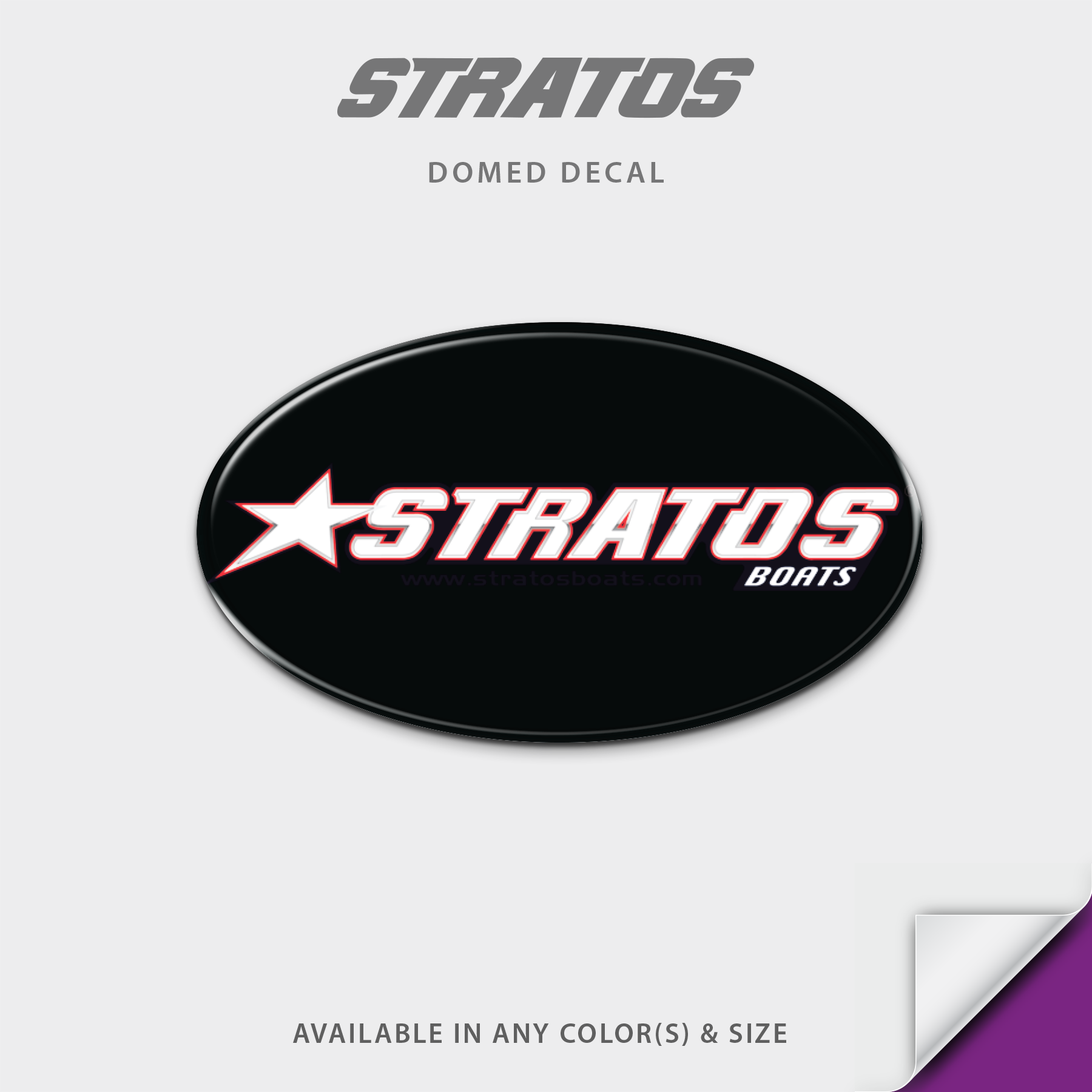 Stratos Oval Domed Decal