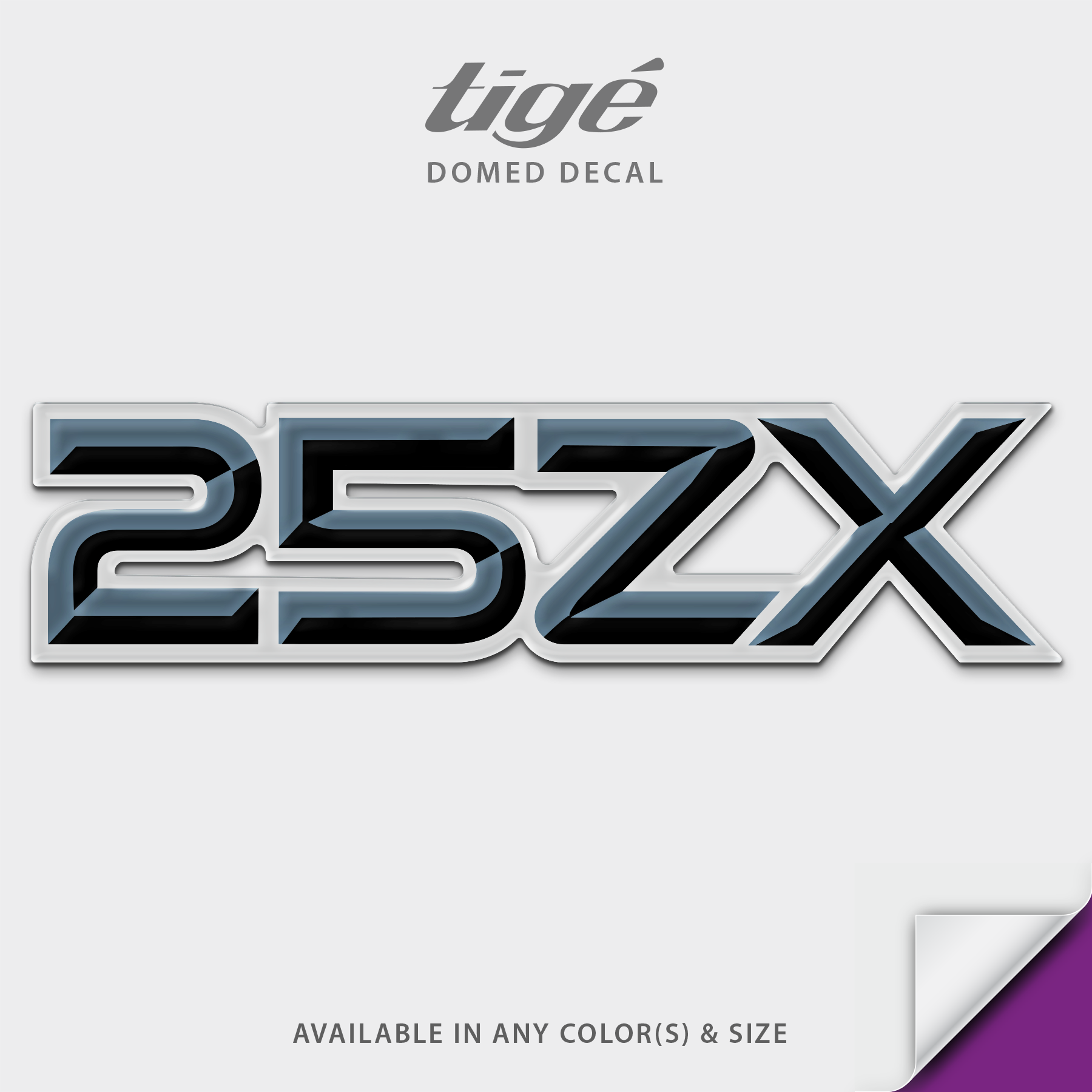 Tige ZX Model Domed Boat Decal