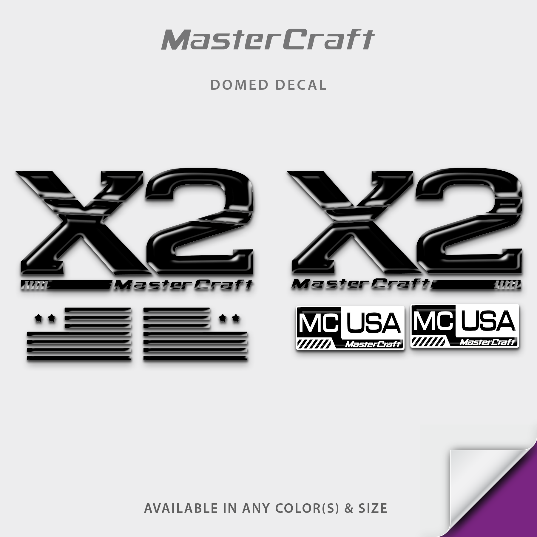 2006-2007 MasterCraft X2 Domed Boat Decals