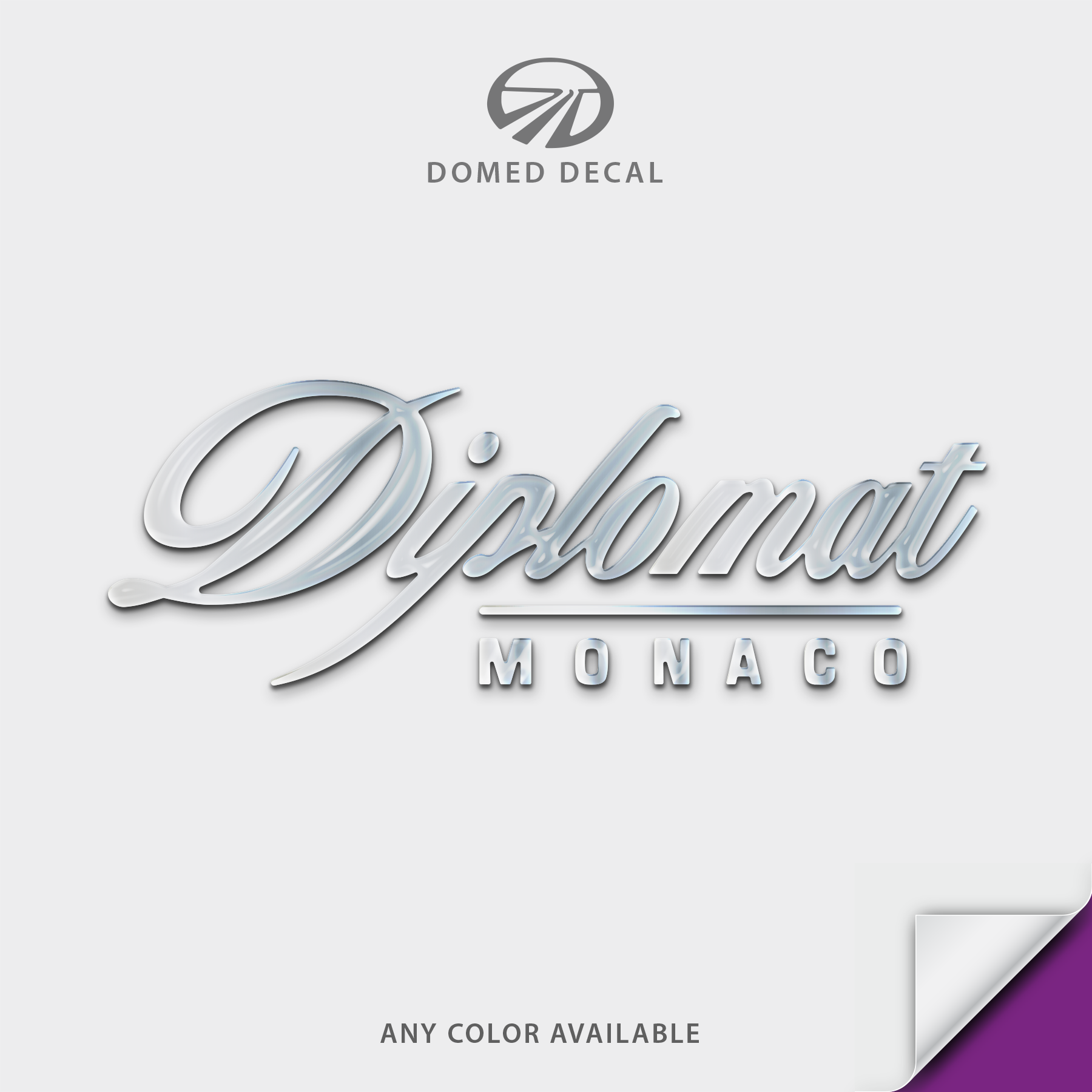 Monaco Diplomat Domed Decal