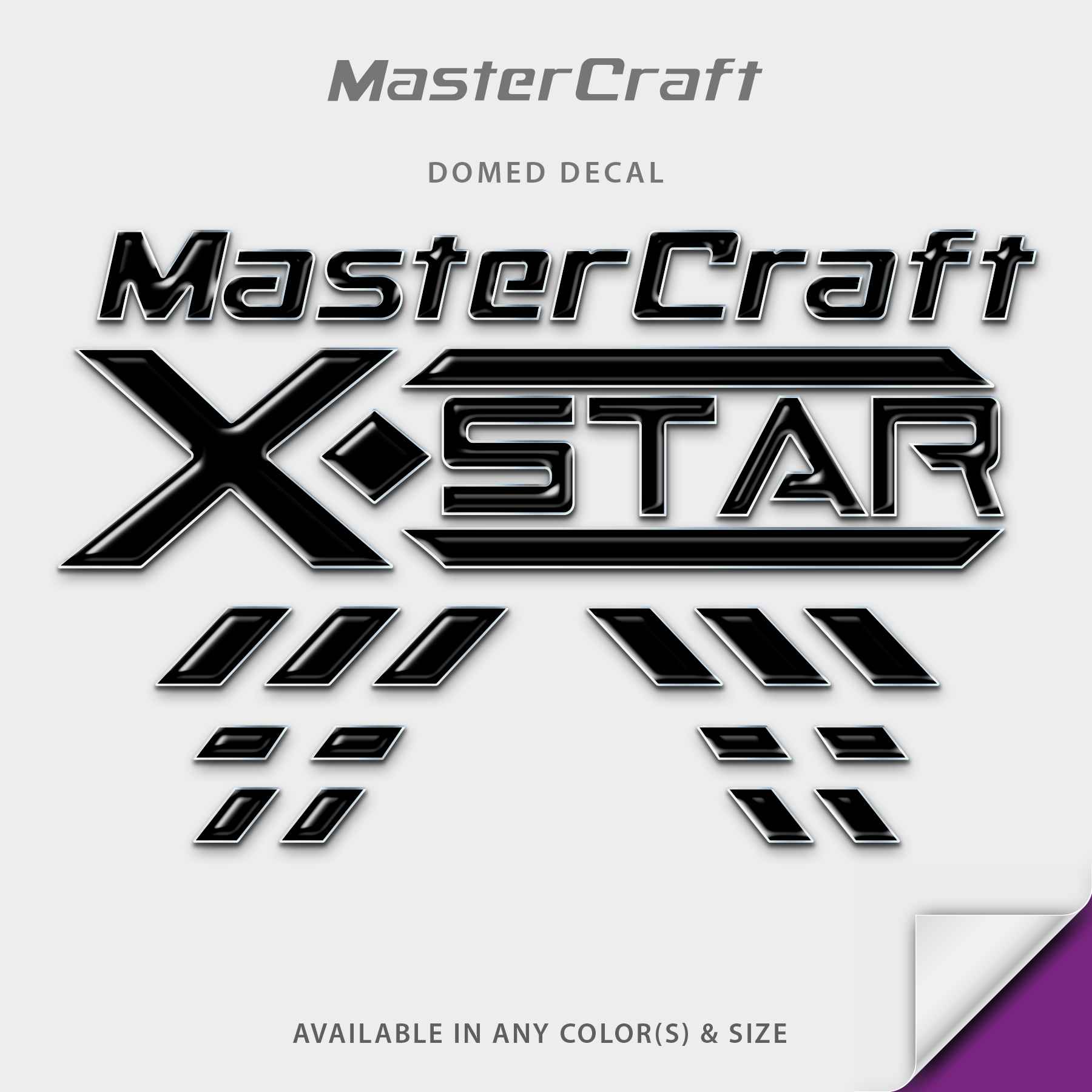 2013 MasterCraft XStar Domed Boat Decals – Domed Numbers