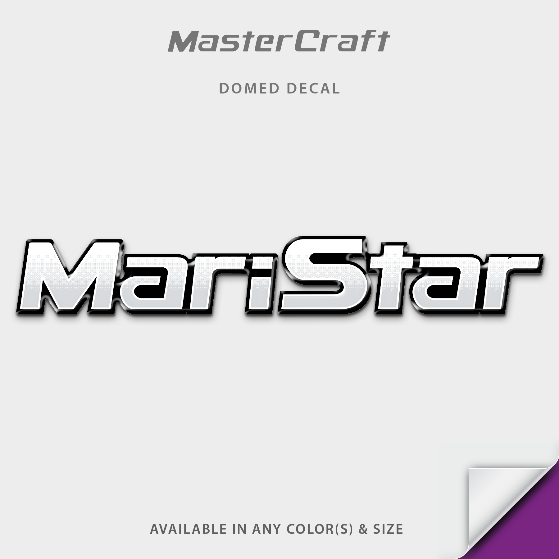 2002, 2006-2007 MasterCraft MariStar Domed Boat Decal